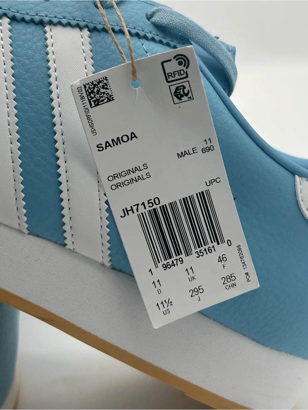 Adidas Samoa Sneakers - Light Blue & White
